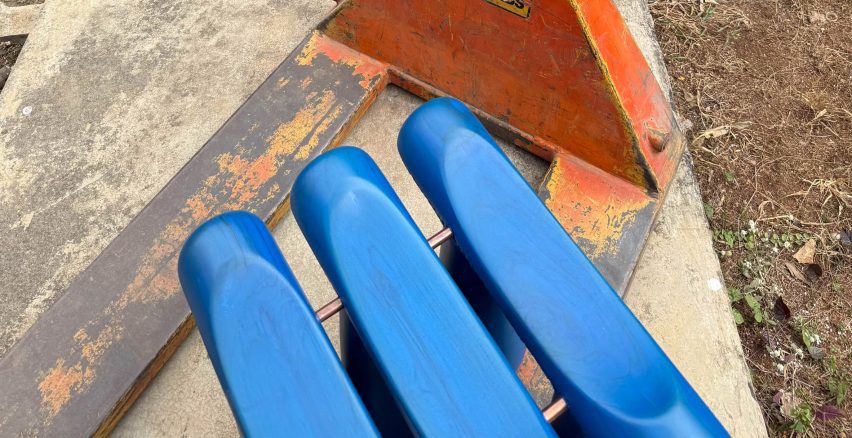 Steel component of Omi Series 2 Stool by Omi Collective