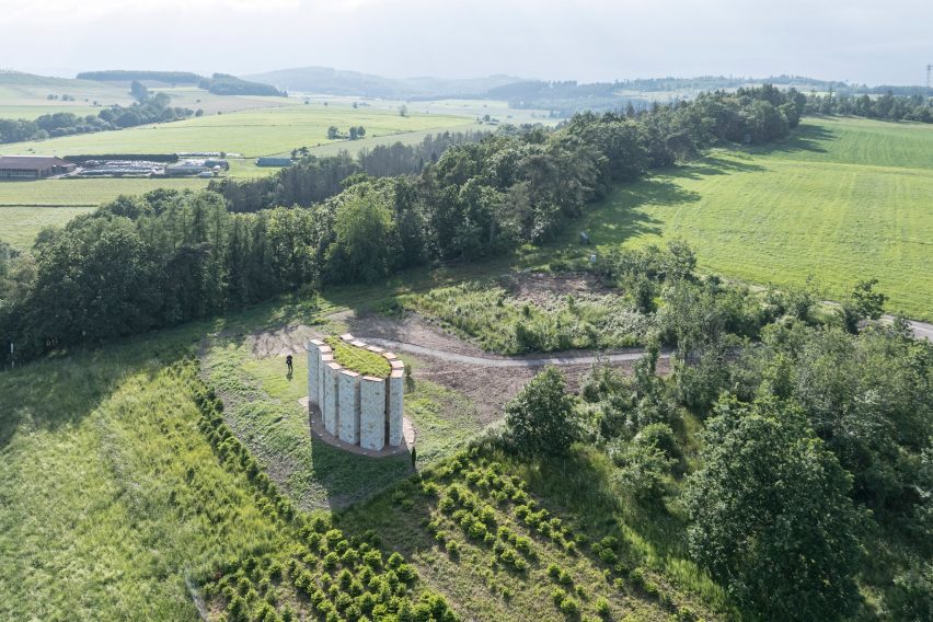 Aerial view of Open Chapel by Christopher Hesse Architects
