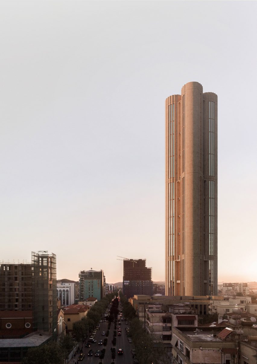Render of Papuli Tower set to be completed in Tirana