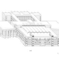 Shanghai Jiao Tong University School of Design Building axonometric drawing