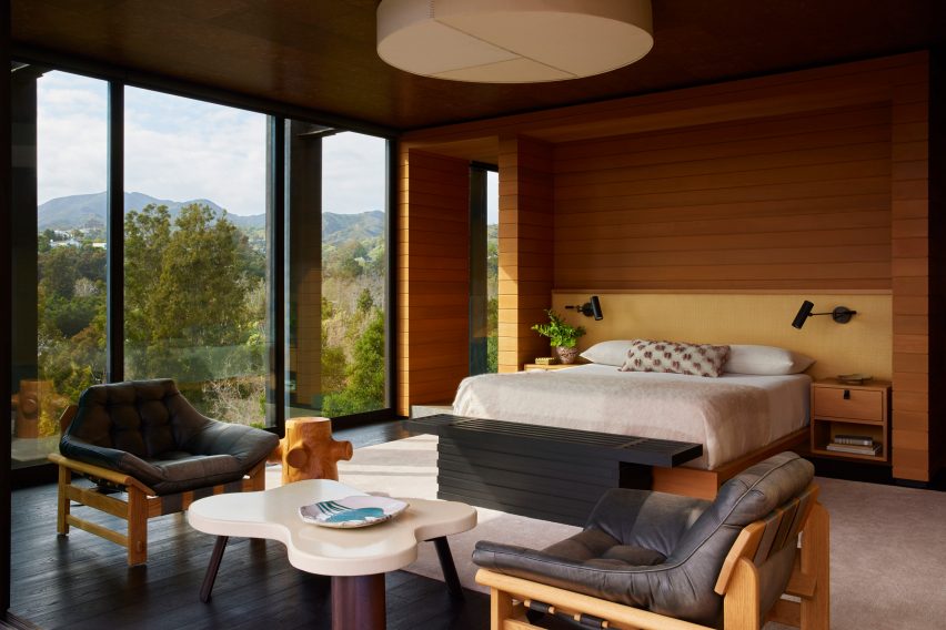 Bedroom in Pacific Palisades house