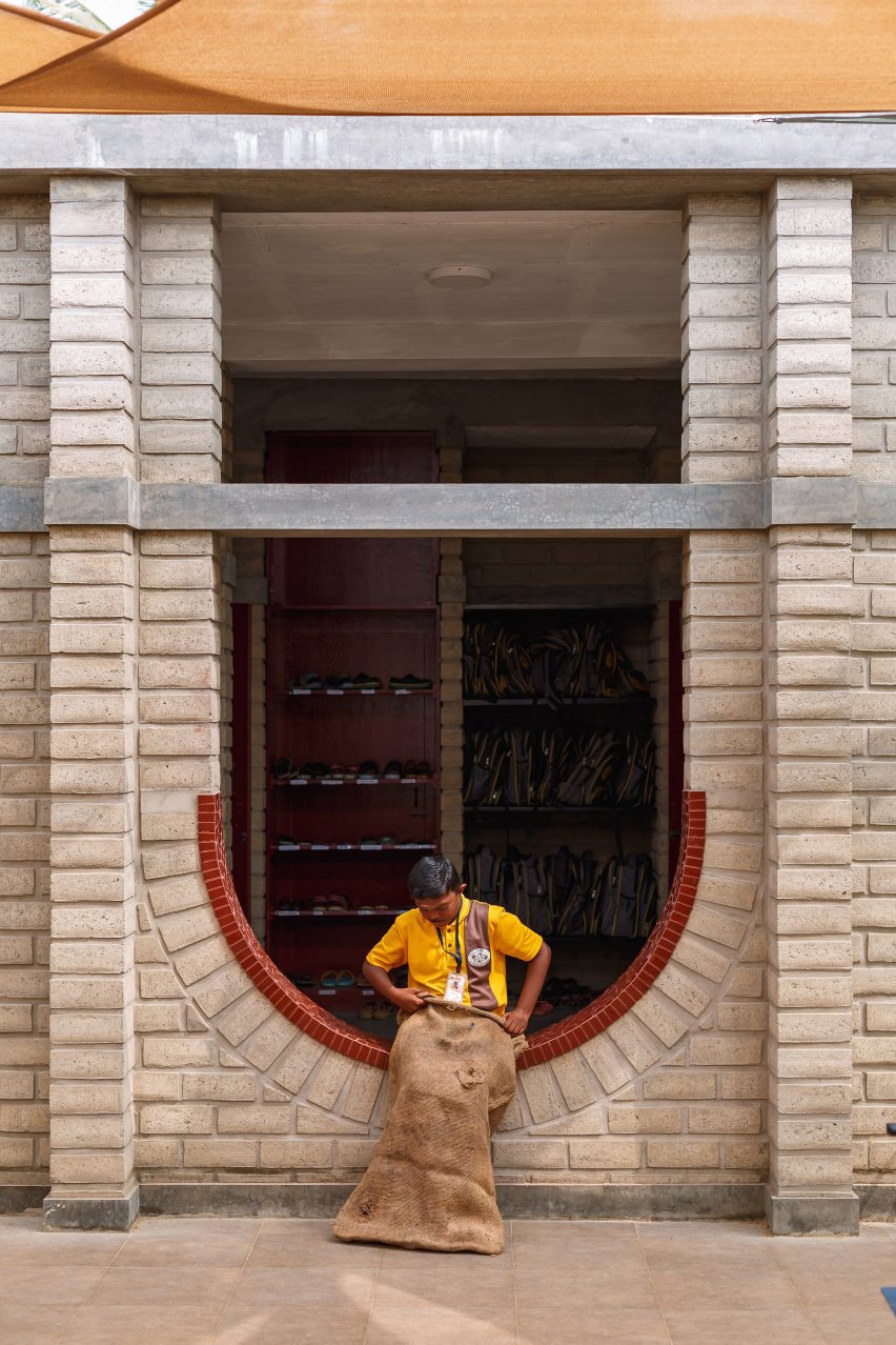 Child playing at Indian school
