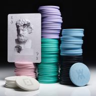 Daniel Arsham makes poker set from ceramic and linen to capture game's "dual nature"