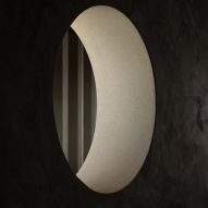 Round window in deep concrete wall