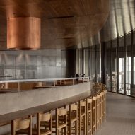 Long tasting bar in microbrewery