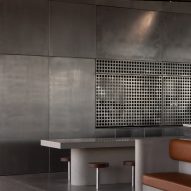 Metal kitchen drinks area