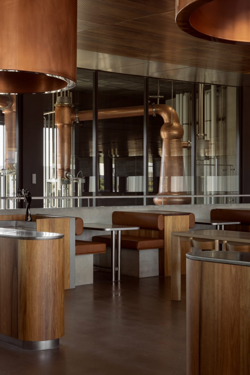 Bars and stools of visitor centre