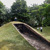 RAD+ar hides bamboo chicken coop under hill in Jakarta