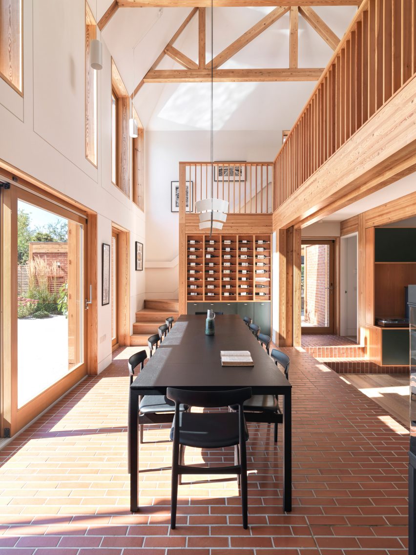 Dining space of Eight Gables home in Kent
