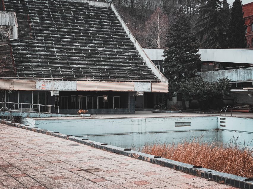 Brutalist swimming pool