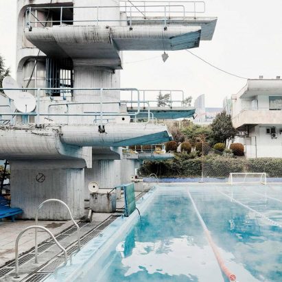 Brutalist swimming pool