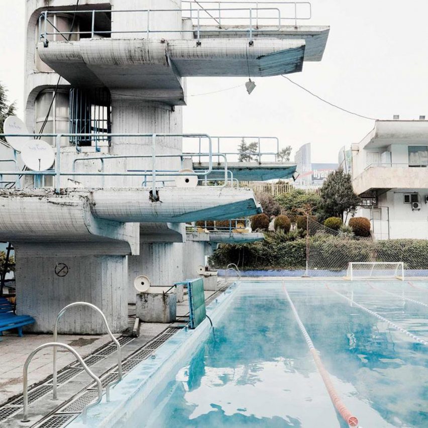 Brutalist swimming pool