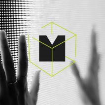 Photo of hand and digital print with Materially logo