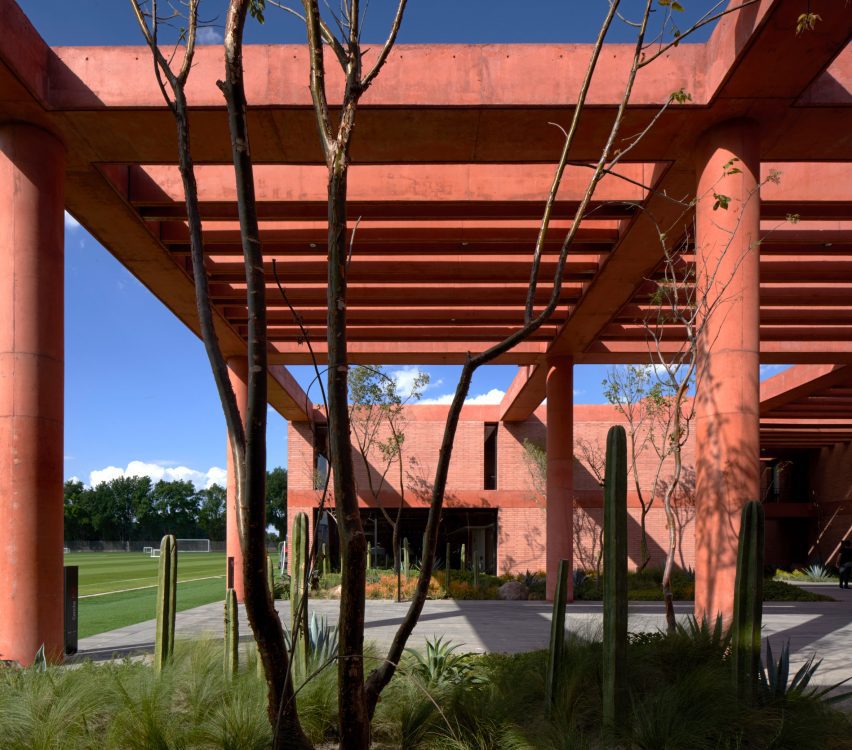 Red pergola