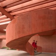 Red spiral stair