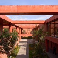 Red pergola
