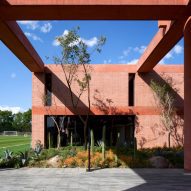 Red pergola