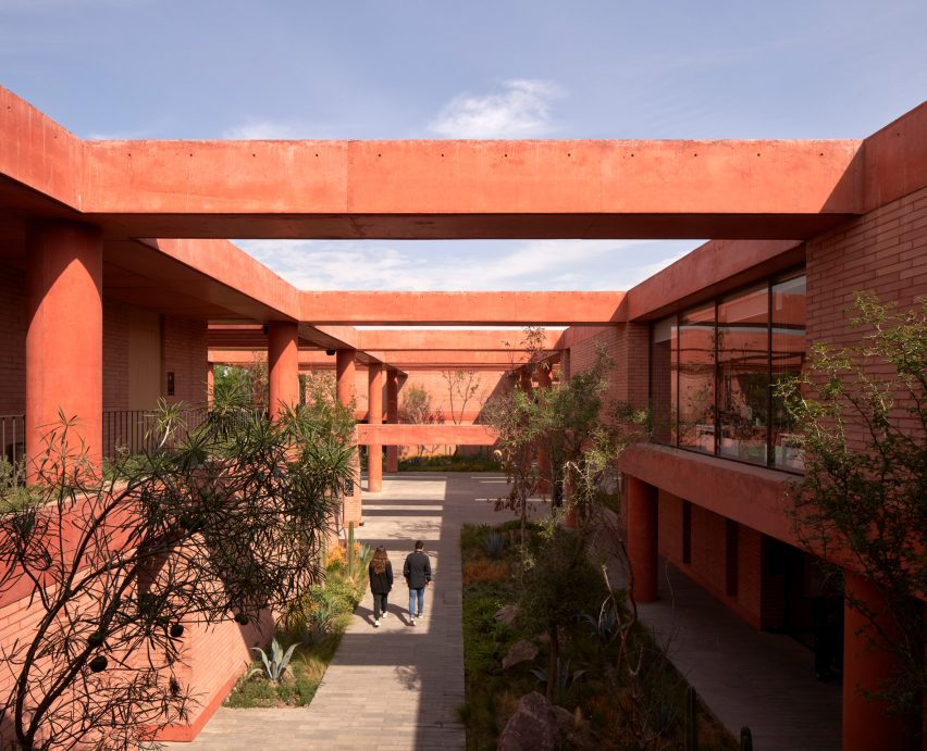 Red pergola