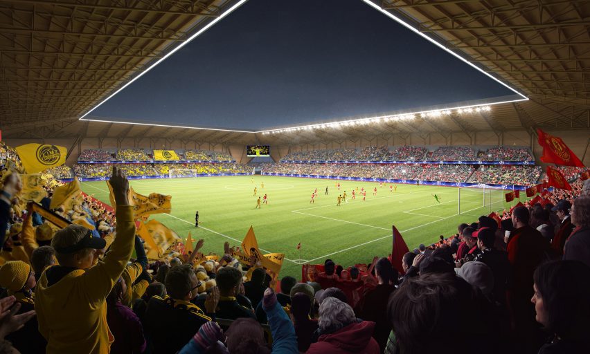 Football stadium by Nordic Office of Architecture