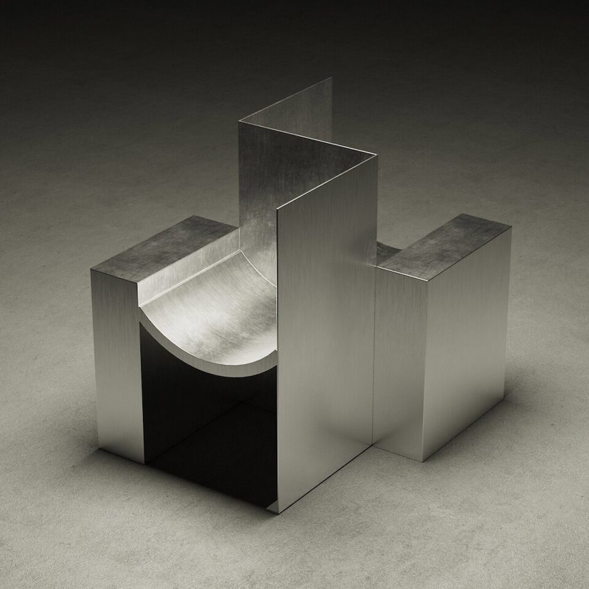 Metal chair by Pauline Leprince from Collectible Brussels 2025