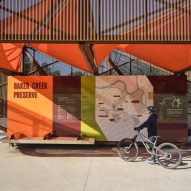 Steel cantilvered pavilion in Tennessee park