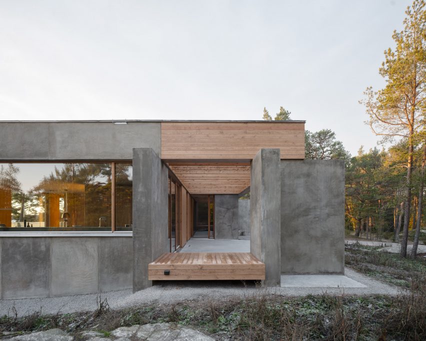 Exterior view of House Djurö in Sweden