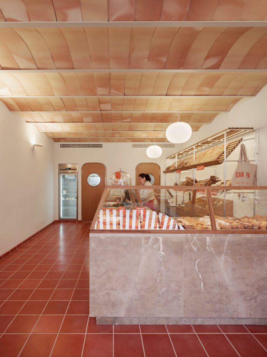 Vaulted ceiling in Ca Pa bakery, Palma de Mallorca