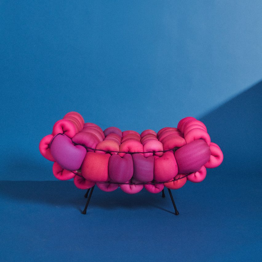 a pink chair design