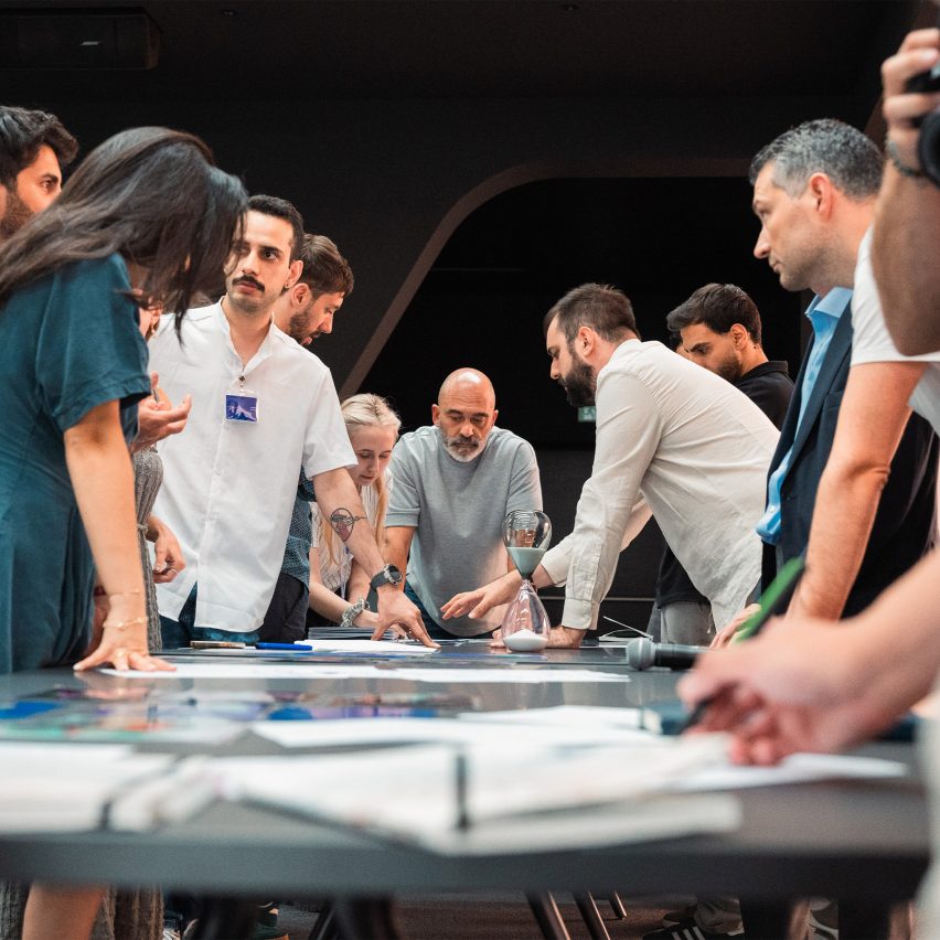 a group of design students working together
