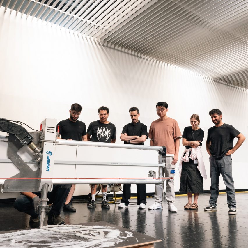 a group of design students working together