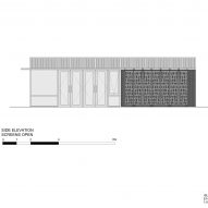 Elevation of Docklands cafe by Makespace Architects