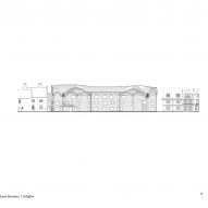 Elevation of Gradel Quadrangles at New College Oxford by David Kohn Architects