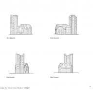 Elevations of Gradel Quadrangles at New College Oxford by David Kohn Architects