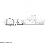 Section of Gradel Quadrangles at New College Oxford by David Kohn Architects
