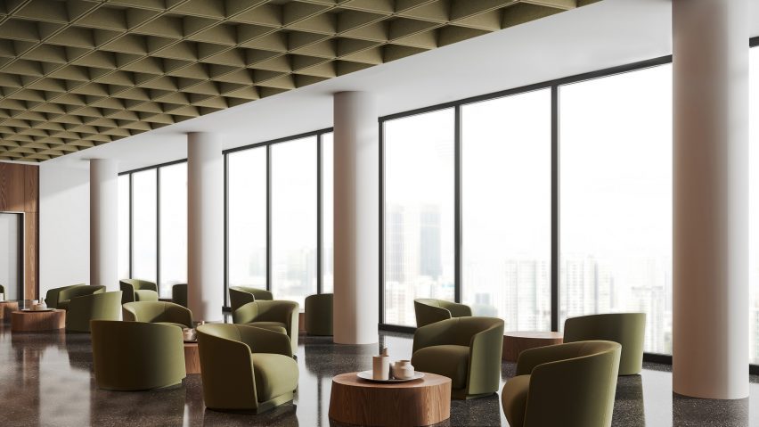 Grid ceiling tiles by Autex Acoustics