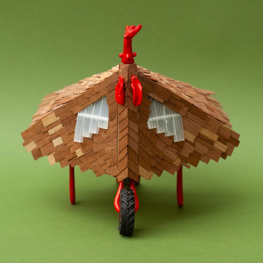 Front view of chicken coop designed by Phineas Harper, Jos Geczy and Rosa Nussbaum