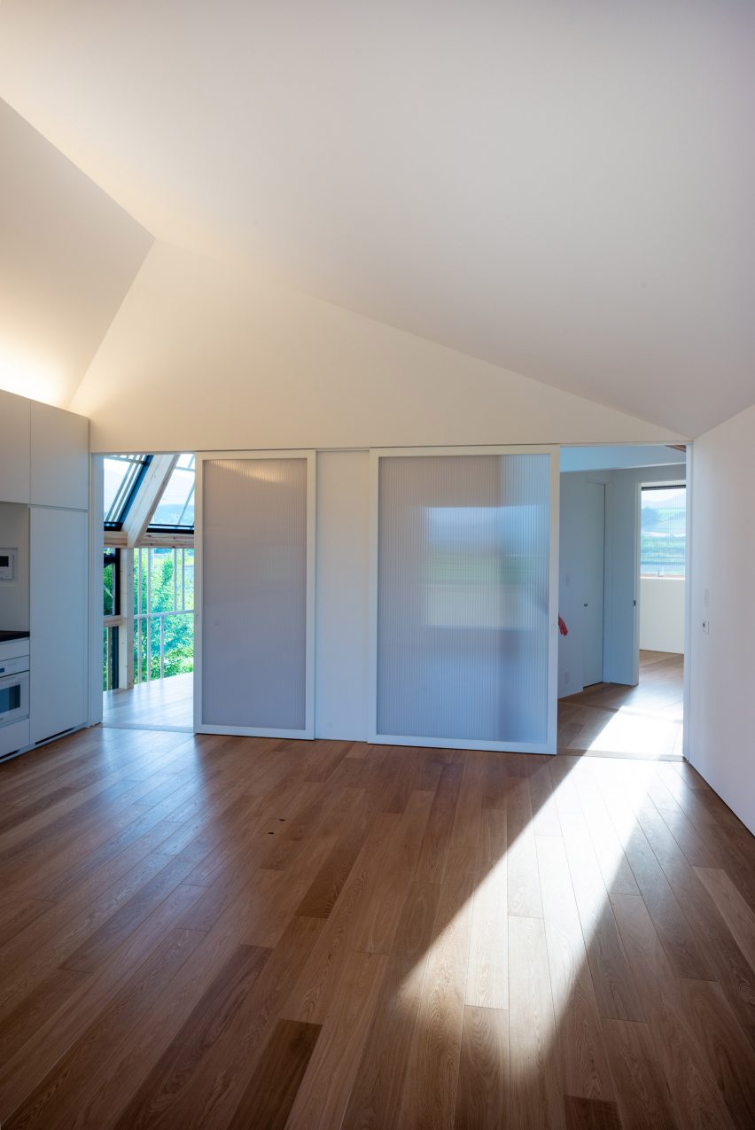 Interior view of off-grid home by Florian Busch Architects