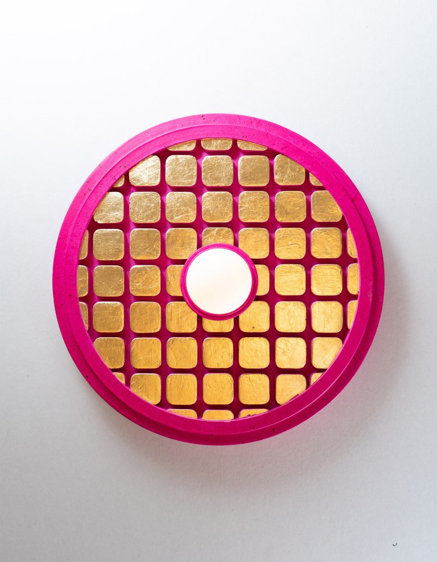 Spherical pink lighting design
