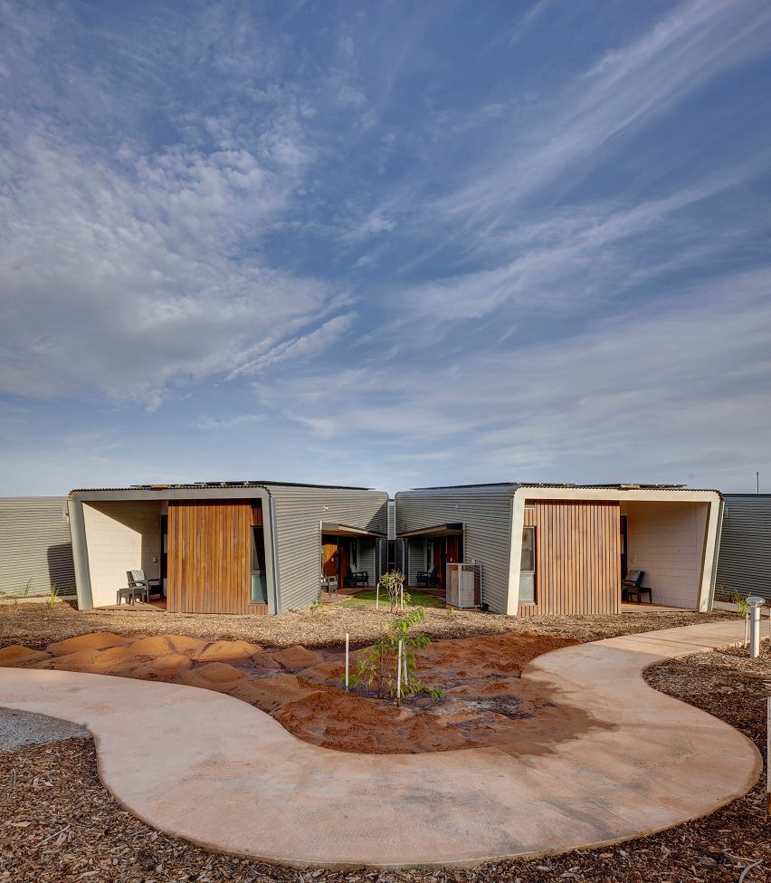 View towards care units within the Yutjuwala Djwarr Aged Care facility