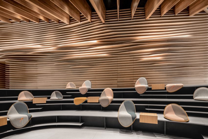 Interior view of CMP Inspiration by Kengo Kuma and Associates