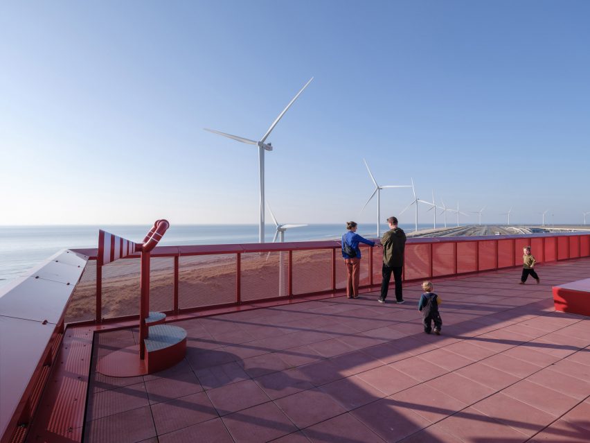 Rooftop terrace at exhibition centre by MVRDV