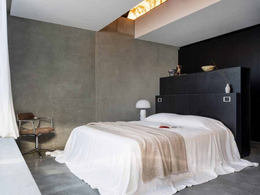 Bedroom interior at Vipp Tunnel by Room11 in Tasmania