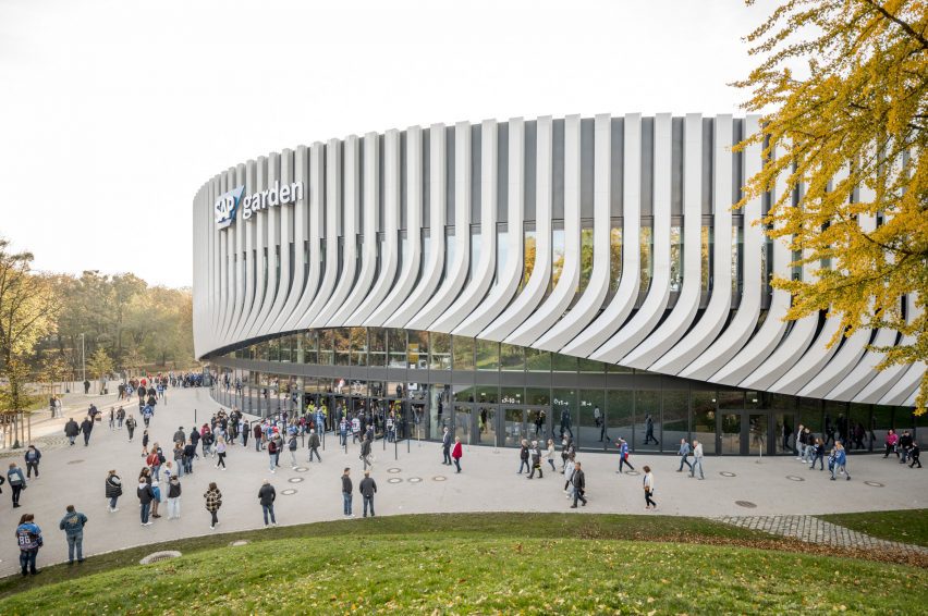 Stadium wrapped in aluminium