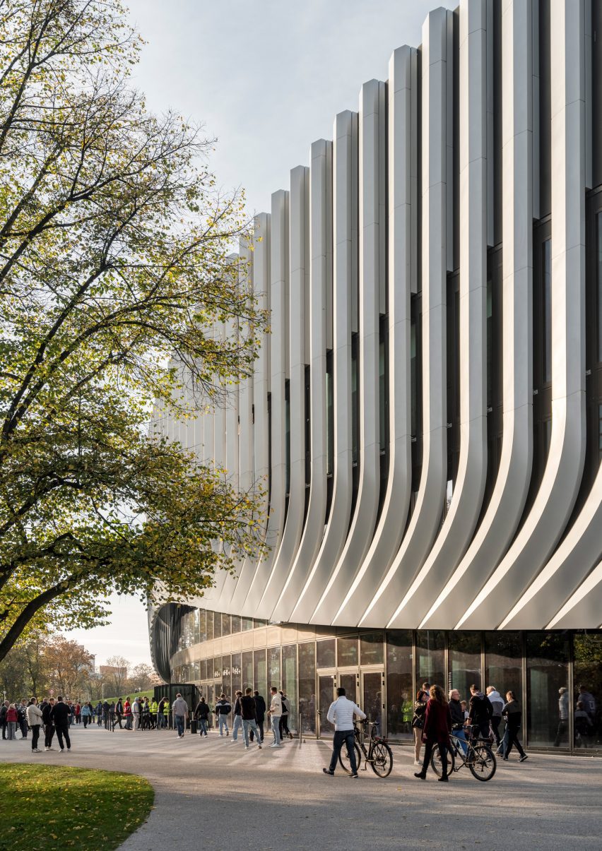 Facade of SAP Garden by 3XN