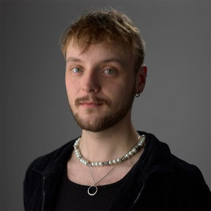 Portrait of Simon Volt, Production assistant at Dezeen