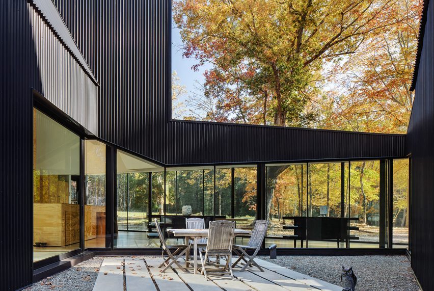 Porch with chairs and tables