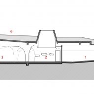Section of Blue Insight Cave Space in China by 3andwich Design