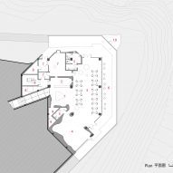 Ground floor plan of Blue Insight Cave Space in China by 3andwich Design
