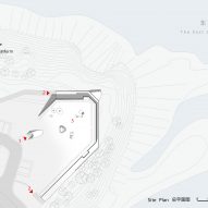 Roof plan of Blue Insight Cave Space in China by 3andwich Design