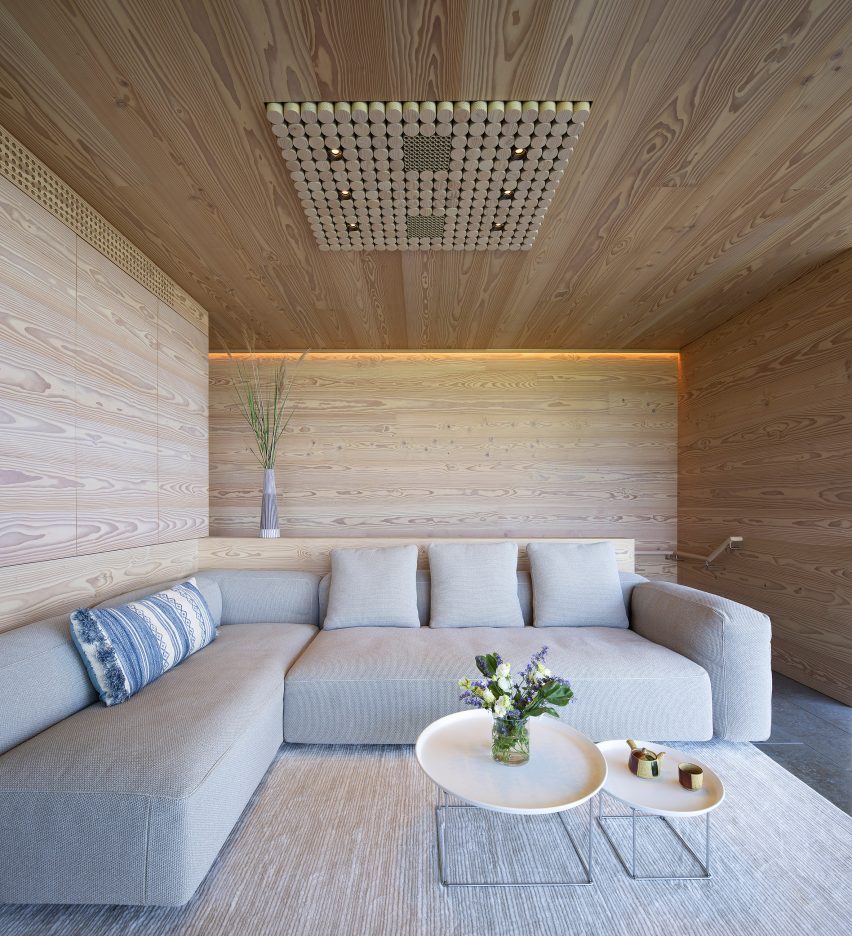 Wooden panelling inside US home